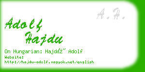 adolf hajdu business card